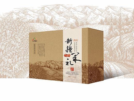 三山果岭-新疆果礼（个人主页-ZMTUzMTQyODA=） - 包装 - 站酷设计师小朱buyi原创素材 - 站酷ZCOOL