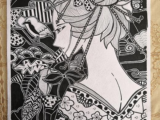 黑白插画