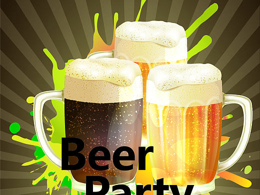 啤酒party易拉宝（个人主页-ZMTYyMTUxMjg=） - 宣传物料 - 站酷设计师泡泡ss原创素材 - 站酷ZCOOL