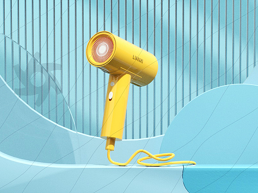 C4D吹风机-场景建模