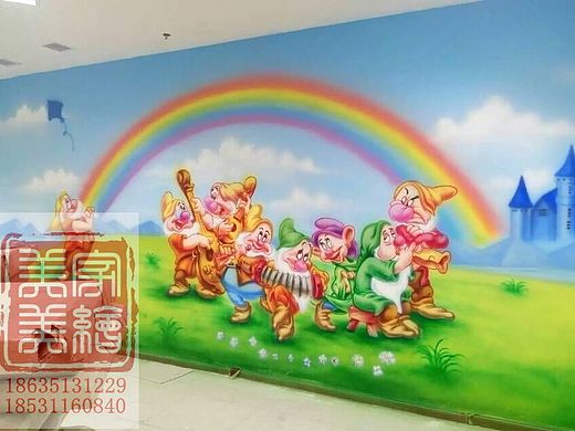 太原幼儿园墙体彩绘墙绘手绘作品欣赏