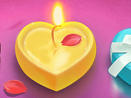 情人節(jié)蠟燭