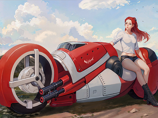 关于红色机车的幻想（个人主页-ZNjYzMzUxNTY=） - 创作习作 - 站酷设计师Hawk_Jo原创素材 - 站酷ZCOOL