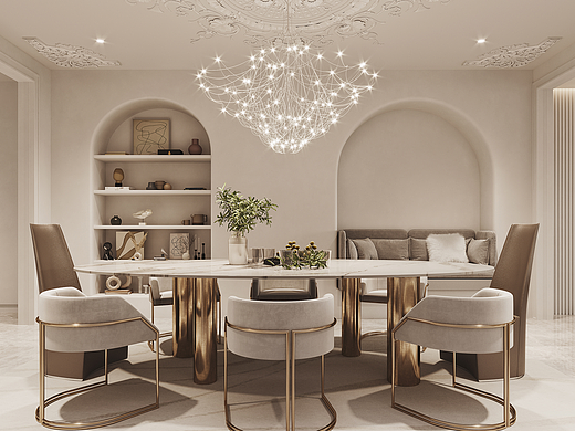 色调简单质感足,法式装修令生活从容