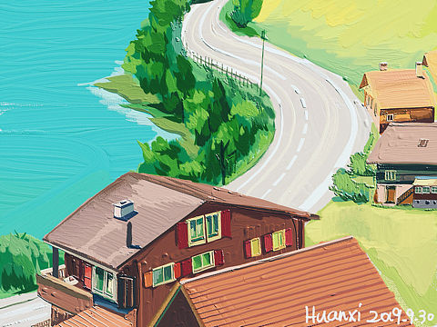 📍画画旅行｜ 油画笔触iPad插画分享