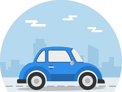 【每天一练】扁平化图形--城市行车