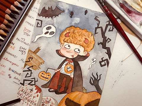 儿童插画～万圣节