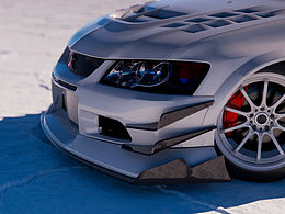 汽车渲染 三菱Evo9 voltex