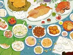 桌上食物