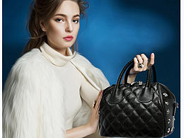 菱格真皮女包爆款详情页