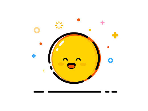 夏日简笔画图标