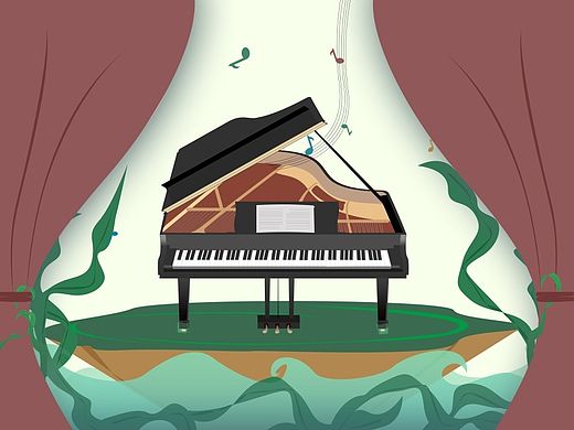 玻璃瓶里的钢琴演奏