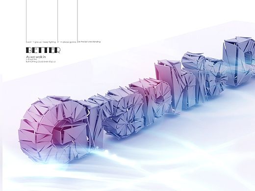 3Ds Max混合PS打造字体海报（临摹）（个人主页-ZMTMyMTU4MjA=） - 海报 - 站酷设计师歆而所往原创素材 - 站酷ZCOOL