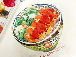 水彩－美食