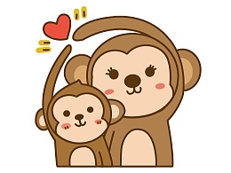 无聊临摹别人的猴子(卡通)