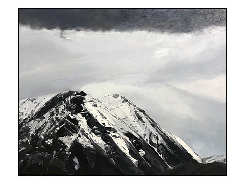 油画风景《黑山》6（个人主页-ZMjY0NzU2NjA=） - 绘画 - 站酷设计师sunbao不画画原创素材 - 站酷ZCOOL