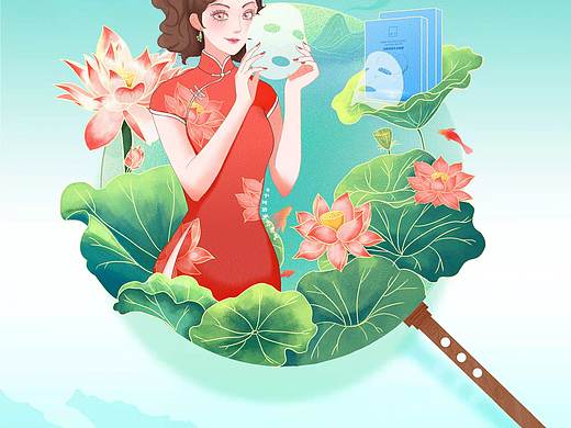 插画海报--小暑