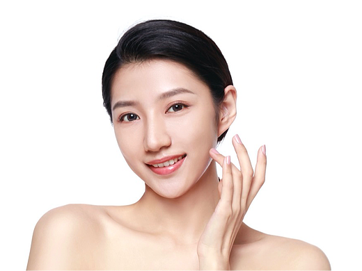 护肤美妆化妆品产品模特使用前后对比效果图白底图