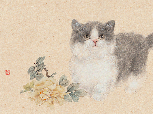 知末没骨画｜一些最近画的喵喵