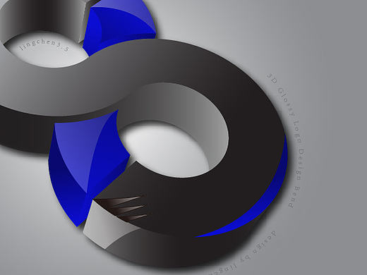 四月设计第七弹 3D Glossy Logo Design Bend 数字特效AI混合教程