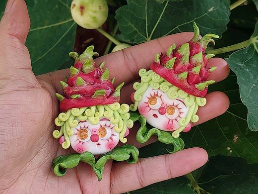 手工作品火龍果精靈（個人主頁-ZNjE5NzM5MTI=） - 其他手工藝 - 站酷設計師畫畫的勺子原創(chuàng)素材 - 站酷ZCOOL