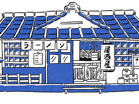 日本建筑插画