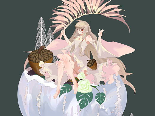 坐着南瓜怪的少女/森林之女