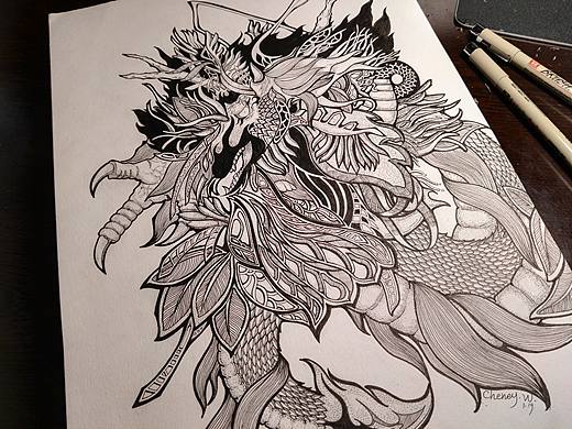 夔-针管笔绘画