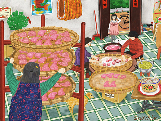 潮汕民俗—拜平安·红粿桃