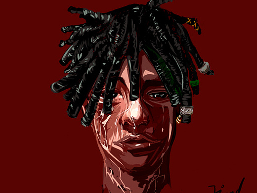 脏辫插画-新锐潮流插画317032年前双重叠影平面-其他平面35012年前