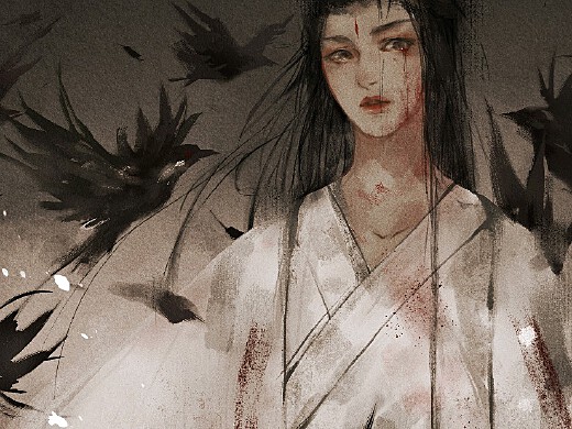 【古風插畫】水墨老溫美如玉