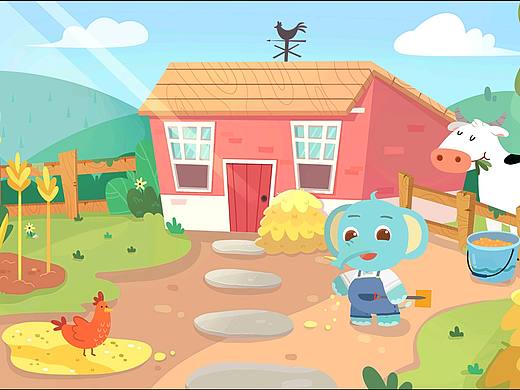 『试稿』儿童英语扁平风插画