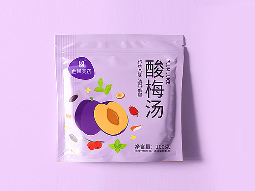 酸梅汤包装-圆底自立袋