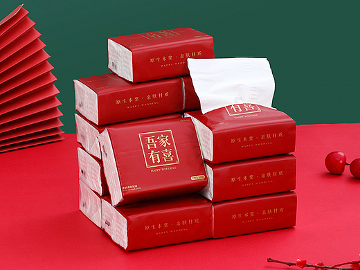 婚庆用品丨婚礼抽纸丨详情页设计​