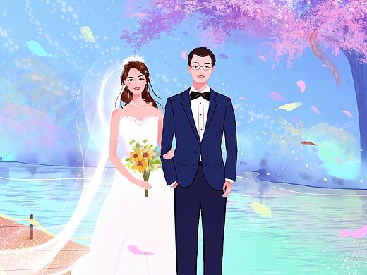 婚礼插画