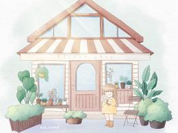 清晨花店