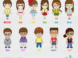 【flash】同事们的Q版形象