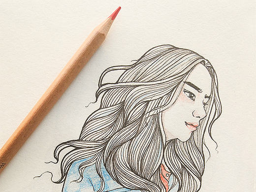 涂鸦小绘本——beautiful girl