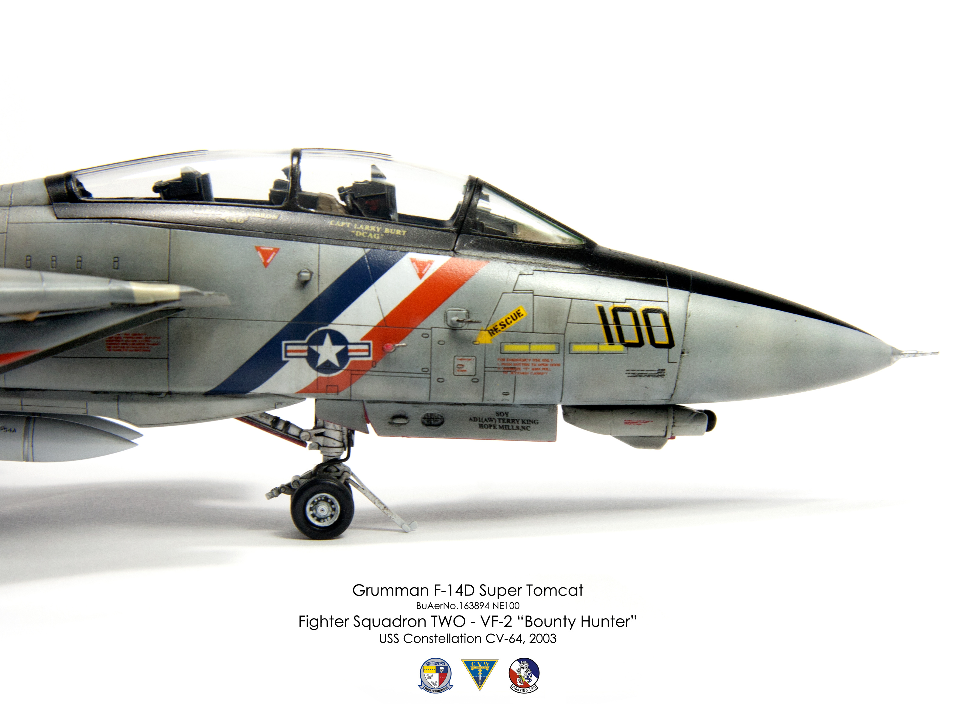 1/72 美國海軍 F-14D VF-2 賞金獵貓