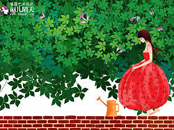 画儿晴天 插画 《悠悠花巫》
