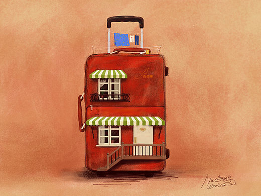 插画日记6:梦一样的家