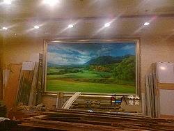 深圳南洋酒店高尔夫壁画,手绘油画,欧式油画,欧式壁画,壁画工程,古典壁画,3D地画,3D壁画