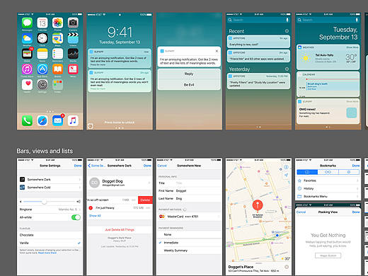 苹果ios10完整UI系统 UI KIT源文件分享