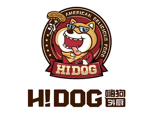 嗨狗美式小吃外卖线上品牌形象塑造