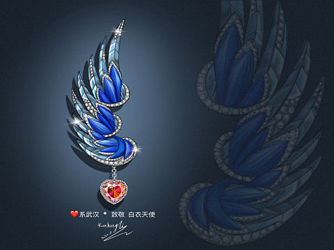 致敬：白衣天使（個(gè)人主頁(yè)-ZNDI0NjQ4ODA=） - 圖案 - 站酷設(shè)計(jì)師XY_Jewelry123原創(chuàng)素材 - 站酷ZCOOL