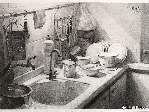 清华场景 厨房一角