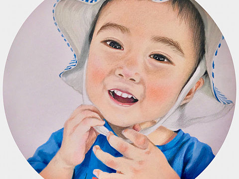 原创手绘-彩铅人像