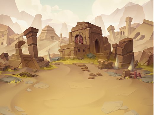 欧美卡通横板战斗场景