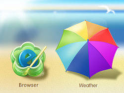 夏日回忆_浏览器与天气图标(朱青青)