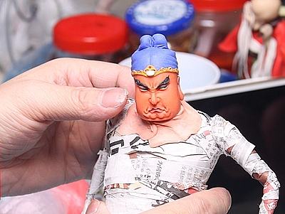 贺加贵面塑软陶(关羽）